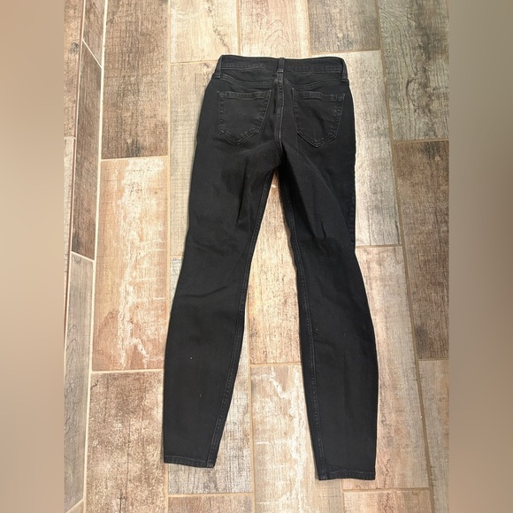 Abercrombie & Fitch Black The Skinny High Rise Denim Jeans Women’s Size 25/0 R - Picture 5 of 8